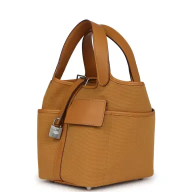 HERMÈS Hermes Picotin Cargo 18 Sesame Swift and Toile Canvas Palladium Hardware | Thumbnail 4 HERMÈS Hermes Picotin Cargo 18 Sesame Swift and Toile Canvas Palladium Hardware | Thumbnail 4
