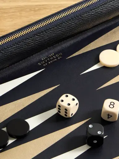 Smythson Panama Printed Textured-leather Backgammon Roll | Thumbnail 3 Smythson Panama Printed Textured-leather Backgammon Roll | Thumbnail 3