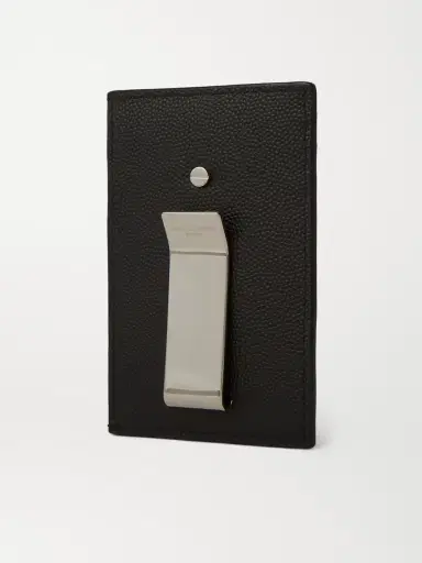 Saint Laurent Pebble-Grain Leather Cardholder with Money Clip - Men | Thumbnail 2 Saint Laurent Pebble-Grain Leather Cardholder with Money Clip - Men | Thumbnail 2