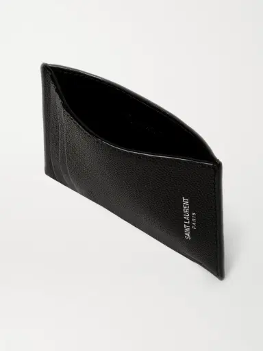 Saint Laurent Pebble-Grain Leather Cardholder with Money Clip - Men | Thumbnail 4 Saint Laurent Pebble-Grain Leather Cardholder with Money Clip - Men | Thumbnail 4