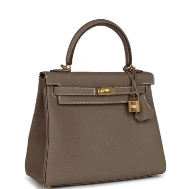 HERMÈS Hermes Kelly Retourne 25 Etoupe Togo Gold Hardware | Thumbnail 2 HERMÈS Hermes Kelly Retourne 25 Etoupe Togo Gold Hardware | Thumbnail 2