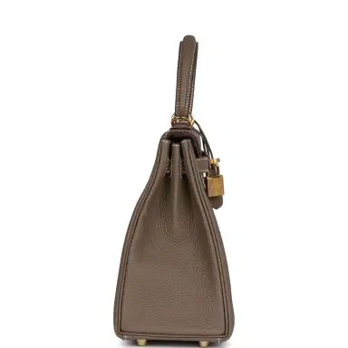 HERMÈS Hermes Kelly Retourne 25 Etoupe Togo Gold Hardware | Thumbnail 4 HERMÈS Hermes Kelly Retourne 25 Etoupe Togo Gold Hardware | Thumbnail 4