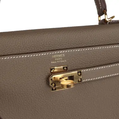 HERMÈS Hermes Kelly Retourne 25 Etoupe Togo Gold Hardware | Thumbnail 7 HERMÈS Hermes Kelly Retourne 25 Etoupe Togo Gold Hardware | Thumbnail 7