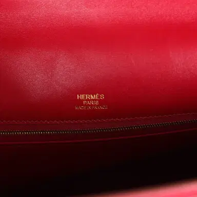 HERMÈS Pre-owned Hermes Ghillies Kelly Retourne 35 Rubis Tadelakt Permabrass Hardware | Thumbnail 7 HERMÈS Pre-owned Hermes Ghillies Kelly Retourne 35 Rubis Tadelakt Permabrass Hardware | Thumbnail 7