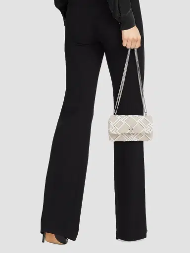 Tory Burch Women's Mini Kira Canvas Crossbody Bag - Natural Blanc | Thumbnail 2 Tory Burch Women's Mini Kira Canvas Crossbody Bag - Natural Blanc | Thumbnail 2