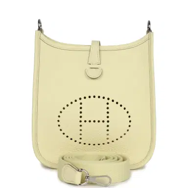 HERMÈS Hermes Evelyne TPM Jaune Milton Clemence Palladium Hardware | Thumbnail 1 HERMÈS Hermes Evelyne TPM Jaune Milton Clemence Palladium Hardware | Thumbnail 1