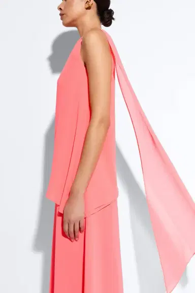 LAPOINTE Lightweight Georgette One Shoulder Top | Thumbnail 3 LAPOINTE Lightweight Georgette One Shoulder Top | Thumbnail 3