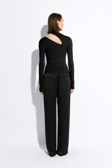 LAPOINTE Matte Viscose Asymmetric Top | Thumbnail 2 LAPOINTE Matte Viscose Asymmetric Top | Thumbnail 2