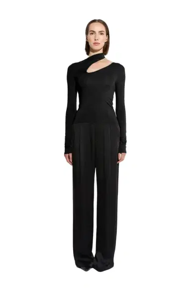 LAPOINTE Matte Viscose Asymmetric Top | Thumbnail 1 LAPOINTE Matte Viscose Asymmetric Top | Thumbnail 1