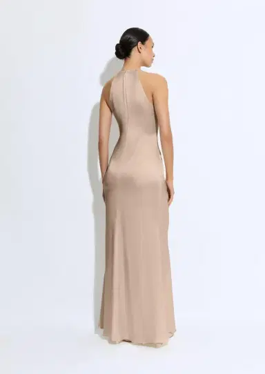 LAPOINTE Satin Cowl Neck Tab Gown | Thumbnail 2 LAPOINTE Satin Cowl Neck Tab Gown | Thumbnail 2