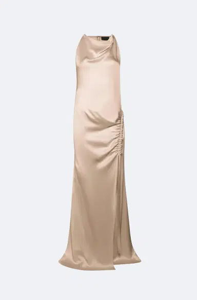 LAPOINTE Satin Cowl Neck Tab Gown | Thumbnail 4 LAPOINTE Satin Cowl Neck Tab Gown | Thumbnail 4