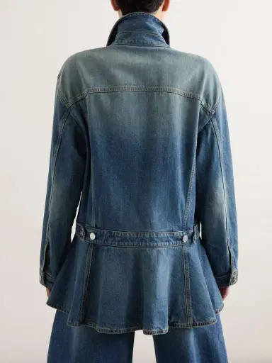 Alaïa Belted Denim Peplum Jacket | Thumbnail 3 Alaïa Belted Denim Peplum Jacket | Thumbnail 3