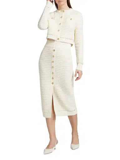Toccin Women's Miller Knit Cotton Cardigan - | Thumbnail 2 Toccin Women's Miller Knit Cotton Cardigan - | Thumbnail 2