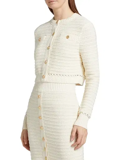 Toccin Women's Miller Knit Cotton Cardigan - | Thumbnail 4 Toccin Women's Miller Knit Cotton Cardigan - | Thumbnail 4