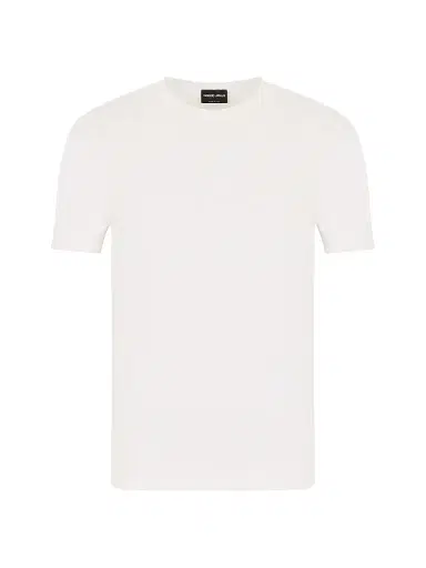 Giorgio Armani Men's Crewneck Stretch T-Shirt - Bianco - Size 46 | Thumbnail 1 Giorgio Armani Men's Crewneck Stretch T-Shirt - Bianco - Size 46 | Thumbnail 1