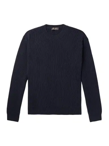 Loro Piana Fobello Ribbed Cashmere Sweater - Men | Thumbnail 1 Loro Piana Fobello Ribbed Cashmere Sweater - Men | Thumbnail 1