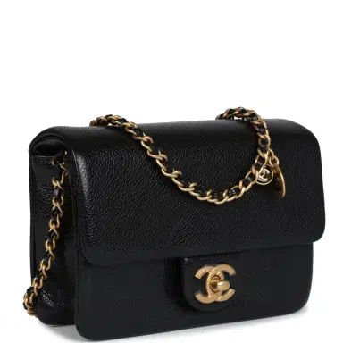 Chanel Chanel Mini Flap Bag Black Shiny Caviar Brushed Gold Hardware | Thumbnail 2 Chanel Chanel Mini Flap Bag Black Shiny Caviar Brushed Gold Hardware | Thumbnail 2