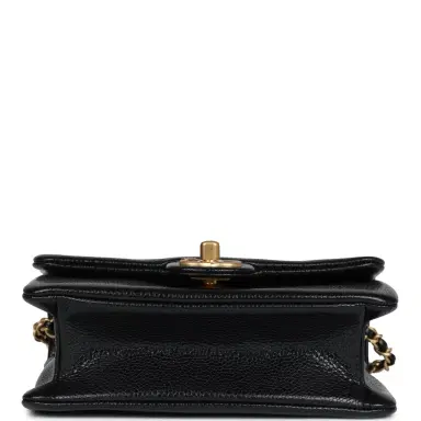 Chanel Chanel Mini Flap Bag Black Shiny Caviar Brushed Gold Hardware | Thumbnail 6 Chanel Chanel Mini Flap Bag Black Shiny Caviar Brushed Gold Hardware | Thumbnail 6