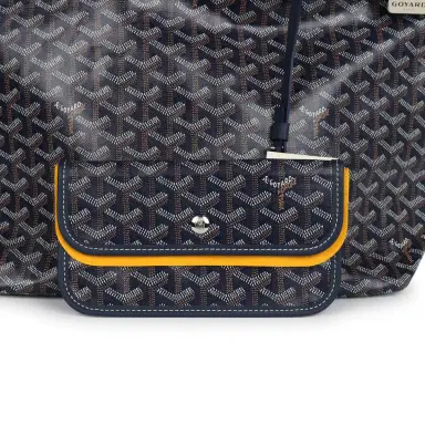 goyard Goyard Goyardine Navy Blue Boheme PM Hobo Bag Palladium Hardware | Thumbnail 7 goyard Goyard Goyardine Navy Blue Boheme PM Hobo Bag Palladium Hardware | Thumbnail 7