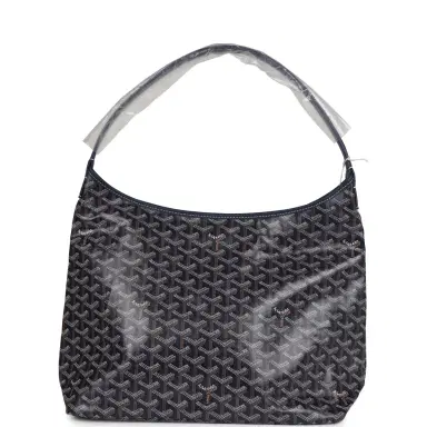 goyard Goyard Goyardine Navy Blue Boheme PM Hobo Bag Palladium Hardware | Thumbnail 1 goyard Goyard Goyardine Navy Blue Boheme PM Hobo Bag Palladium Hardware | Thumbnail 1