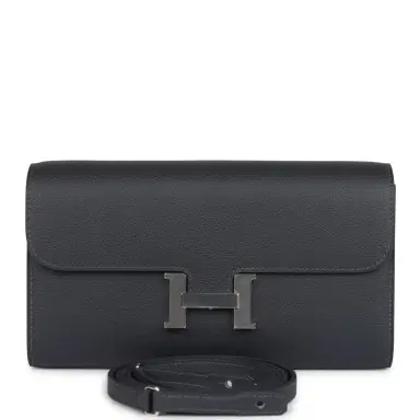 HERMÈS Hermes Constance Wallet To Go Ardoise Evercolor Palladium Hardware | Thumbnail 1 HERMÈS Hermes Constance Wallet To Go Ardoise Evercolor Palladium Hardware | Thumbnail 1