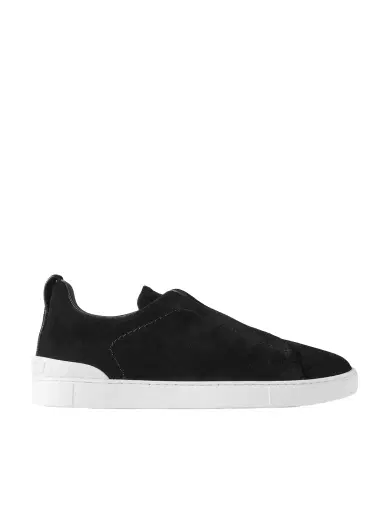 Zegna Triple Stitch™ Suede Slip-On Sneakers - Men | Thumbnail 1 Zegna Triple Stitch™ Suede Slip-On Sneakers - Men | Thumbnail 1