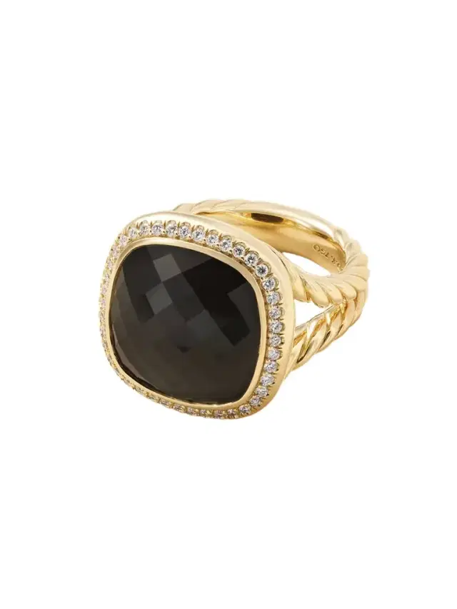Albion® 18- Karat Gold, Onyx And Diamond Ring Albion® 18- Karat Gold, Onyx And Diamond Ring