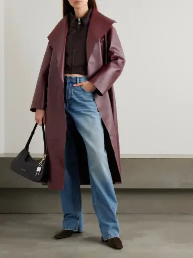 Nour Hammour Birthday Paneled Leather Coat | Thumbnail 2 Nour Hammour Birthday Paneled Leather Coat | Thumbnail 2