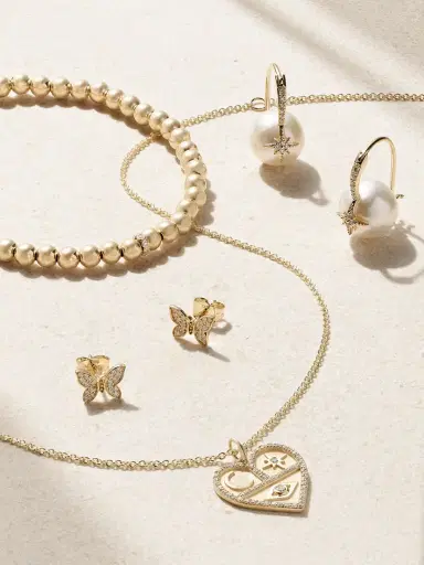 Sydney Evan 14-karat Gold, Diamond, Pearl And Velvet Jewelry Set | Thumbnail 2 Sydney Evan 14-karat Gold, Diamond, Pearl And Velvet Jewelry Set | Thumbnail 2