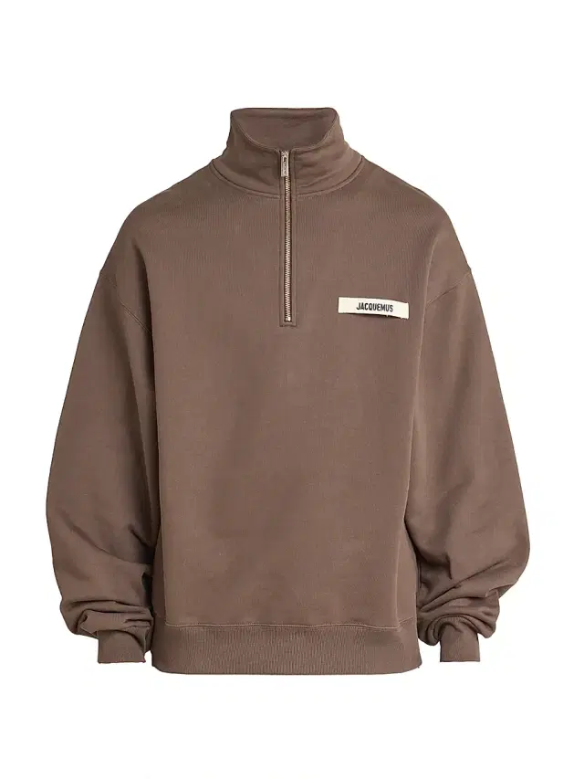 Men's Le Camionneur Grosgrain Half-Zip Pullover - Dark Brown Men's Le Camionneur Grosgrain Half-Zip Pullover - Dark Brown