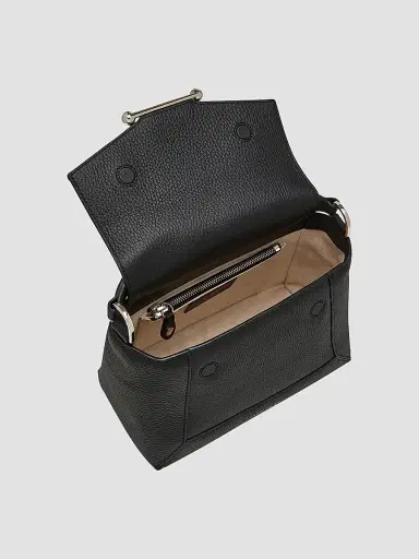 Strathberry Women's Mosaic Grain Leather Top Handle Bag - Black | Thumbnail 4 Strathberry Women's Mosaic Grain Leather Top Handle Bag - Black | Thumbnail 4