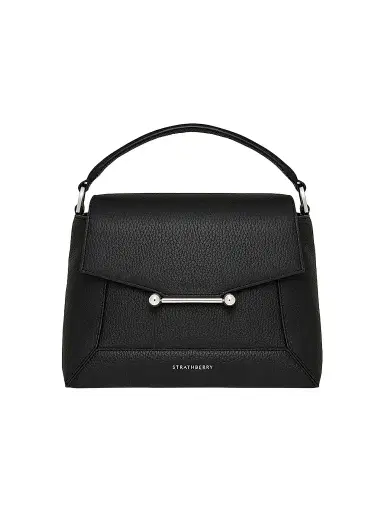 Strathberry Women's Mosaic Grain Leather Top Handle Bag - Black | Thumbnail 1 Strathberry Women's Mosaic Grain Leather Top Handle Bag - Black | Thumbnail 1