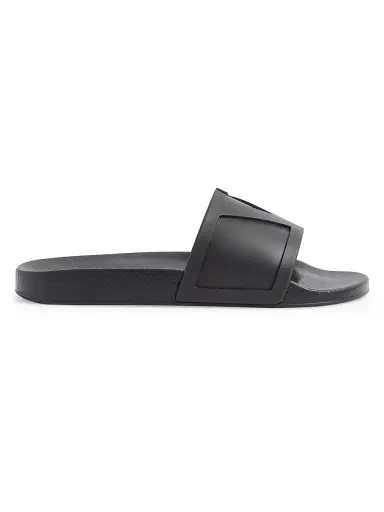 Valentino Garavani Men's Coolside Rubber Slide Sandals - Black - Size 7 | Thumbnail 1 Valentino Garavani Men's Coolside Rubber Slide Sandals - Black - Size 7 | Thumbnail 1