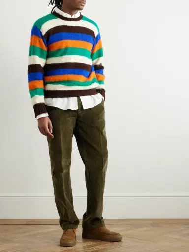 Drake's Games Straight-Leg Pleated Cotton-Corduroy Trousers - Men | Thumbnail 2 Drake's Games Straight-Leg Pleated Cotton-Corduroy Trousers - Men | Thumbnail 2