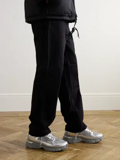 Golden Goose Lightstar Rubber-Trimmed Metallic Leather and Mesh Sneakers - Men | Thumbnail 2 Golden Goose Lightstar Rubber-Trimmed Metallic Leather and Mesh Sneakers - Men | Thumbnail 2