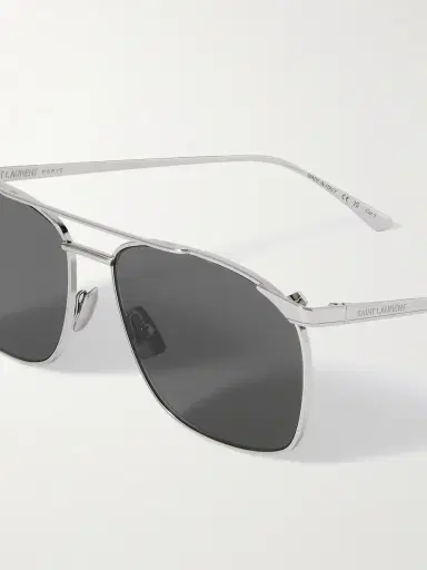 Saint Laurent Aviator-Style Silver-Tone Sunglasses - Men | Thumbnail 3 Saint Laurent Aviator-Style Silver-Tone Sunglasses - Men | Thumbnail 3