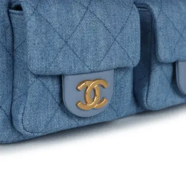 Chanel Chanel Large Cargo Hobo Bag Light Blue Washed Denim Brushed Gold Hardware | Thumbnail 6 Chanel Chanel Large Cargo Hobo Bag Light Blue Washed Denim Brushed Gold Hardware | Thumbnail 6
