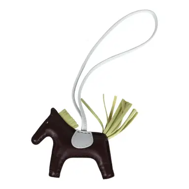 HERMÈS Hermes Rodeo Bag Charm PM Rouge Sellier/Bleu Brume/Jaune Bourgeon Milo Lambskin | Thumbnail 1 HERMÈS Hermes Rodeo Bag Charm PM Rouge Sellier/Bleu Brume/Jaune Bourgeon Milo Lambskin | Thumbnail 1