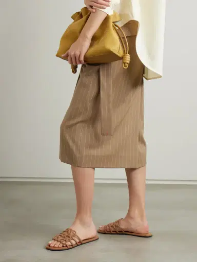 Loewe Petal Anagram Leather Slides | Thumbnail 2 Loewe Petal Anagram Leather Slides | Thumbnail 2
