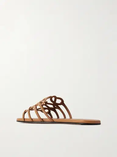 Loewe Petal Anagram Leather Slides | Thumbnail 3 Loewe Petal Anagram Leather Slides | Thumbnail 3