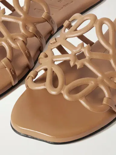 Loewe Petal Anagram Leather Slides | Thumbnail 4 Loewe Petal Anagram Leather Slides | Thumbnail 4