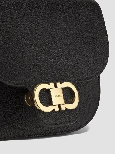 Ferragamo Women's Small Double Gancio Saddle Bag | Thumbnail 6 Ferragamo Women's Small Double Gancio Saddle Bag | Thumbnail 6