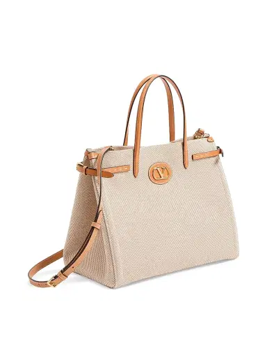 Valentino Women's Antibes Medium Canvas Shopping Tote Bag | Thumbnail 2 Valentino Women's Antibes Medium Canvas Shopping Tote Bag | Thumbnail 2