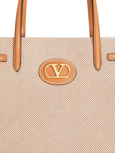 Valentino Women's Antibes Medium Canvas Shopping Tote Bag | Thumbnail 5 Valentino Women's Antibes Medium Canvas Shopping Tote Bag | Thumbnail 5