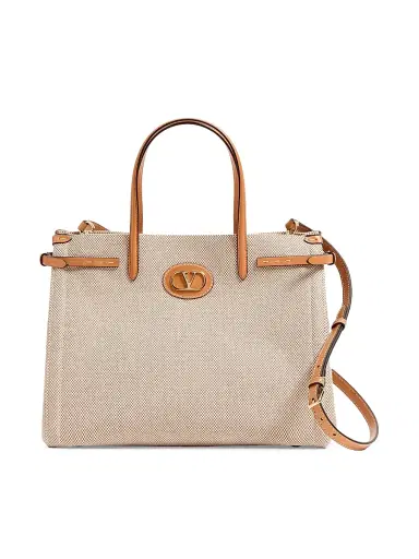 Valentino Women's Antibes Medium Canvas Shopping Tote Bag | Thumbnail 1 Valentino Women's Antibes Medium Canvas Shopping Tote Bag | Thumbnail 1