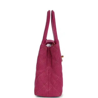 Chanel Chanel Small Kelly Shopper Pink Washed Denim Brushed Gold Hardware | Thumbnail 3 Chanel Chanel Small Kelly Shopper Pink Washed Denim Brushed Gold Hardware | Thumbnail 3