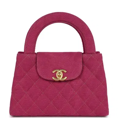 Chanel Chanel Small Kelly Shopper Pink Washed Denim Brushed Gold Hardware | Thumbnail 1 Chanel Chanel Small Kelly Shopper Pink Washed Denim Brushed Gold Hardware | Thumbnail 1