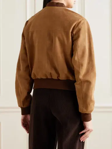 BALLY Suede Bomber Jacket | Thumbnail 4 BALLY Suede Bomber Jacket | Thumbnail 4