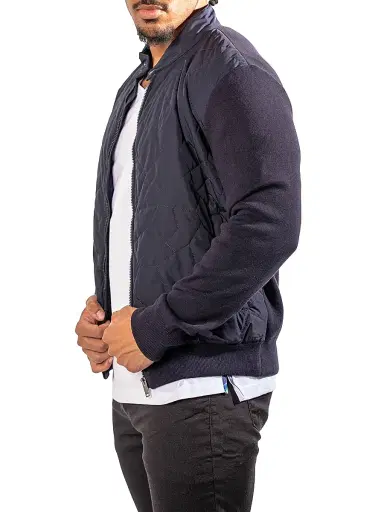Maceoo Men's Bomber Jacket - Blue | Thumbnail 3 Maceoo Men's Bomber Jacket - Blue | Thumbnail 3