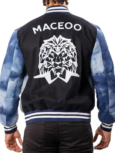 Maceoo Men's Bomber Jacket - Blue | Thumbnail 5 Maceoo Men's Bomber Jacket - Blue | Thumbnail 5